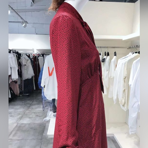 US 6/8 Saint Laurent Tie-Neck Silk Dress NWOT - Picture 8 of 14